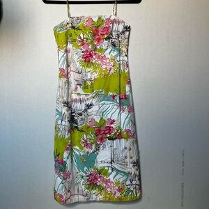 Y2K Embellished Tropical Pencil Dress